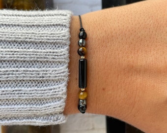 Triple threat protection bracelet | tourmaline jewelry | minimalist bracelet | 14kt gold jewelry | empath protection