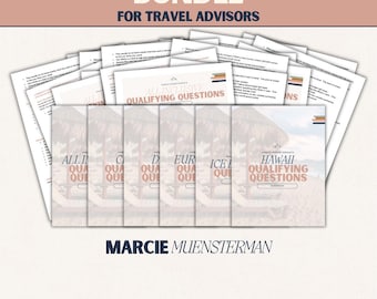 Qualifying Questions + Ice Breaker Guide Bundle for Travel Agents | Consultation Call Questions | Prompts For Travel Advisors