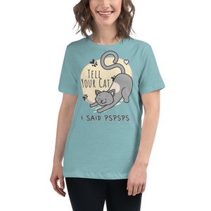 Women&#39;s Funny Cat Shirt pspsps