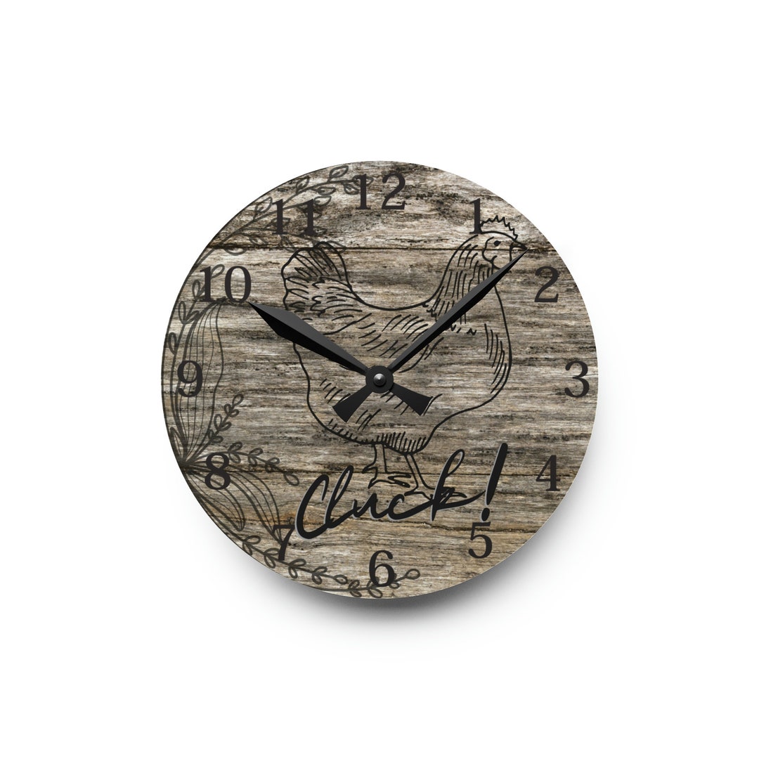 Chicken Clock Cluck Clock Chicken Coop Signs Best - Etsy