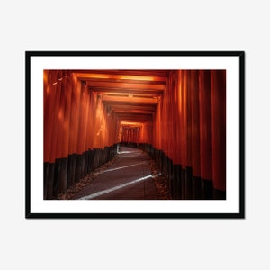 Fushimi Inari Wall Art, Kyoto Japan Art Print, Torii Gates Framed Artwork, Shinto Home Decor, Japanese Culture Art Gift, Kyoto Photography