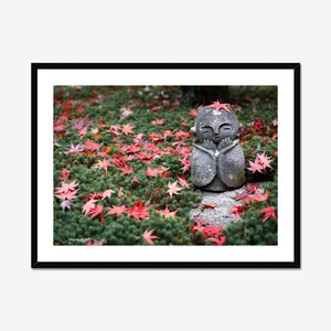 Herbst Saison Fine Art Print, Kyoto Japan Wandkunst, Herbst Saison gerahmtes Poster, Buddhistisches Wohndekor, Japanischer Garten Kunstwerk