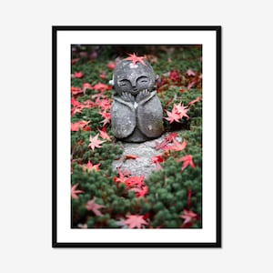 Herbst Saison Fine Art Print, Kyoto Japan Wandkunst, Herbst Saison gerahmtes Poster, Buddhistisches Wohndekor, Japanischer Garten Kunstwerk