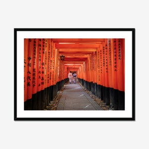 Fushimi Inari Wall Art, Kyoto Japan Art Print, Torii Gates Framed Artwork, Shinto Home Decor, Japanese Culture Art Gift, Kyoto Photography