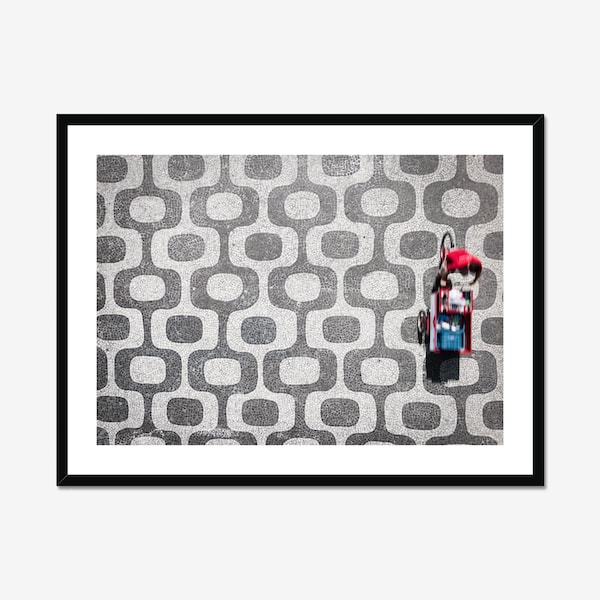 Impresión de la playa de Ipanema, mosaico en la acera de Río de Janeiro, póster de viaje a Brasil