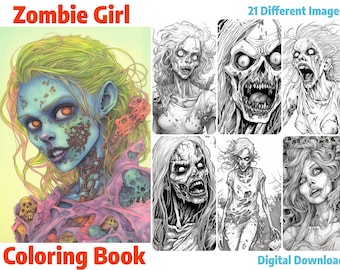 Femme Fatales of the Undead - Adult Horror Coloring Book Featuring Zombie Girls