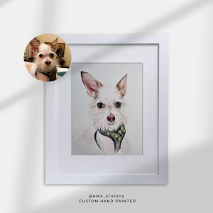 Hand-Painted Watercolor Pet Portrait: Personalized Pet Gift Dog, Cat