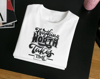 Diseño de camiseta con cita inspiradora: PNG y SVG motivacionales (descarga digital)