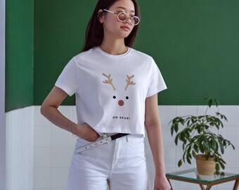 Reno de nariz roja PNG SVG: Arte navideño (Descarga digital)