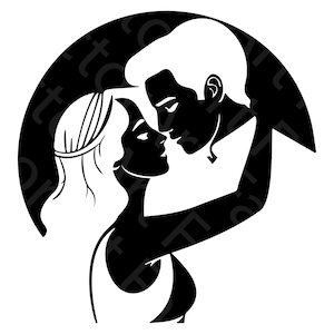 Casal amoroso SVG, clipart de casal amoroso, citações positivas, amor Svg | PNG | JPG | Eps | PDF | Download digital | Cricut |Vetor | Casal SVG