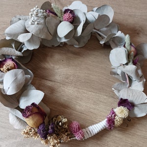 Macrame wreath and dried flowers
