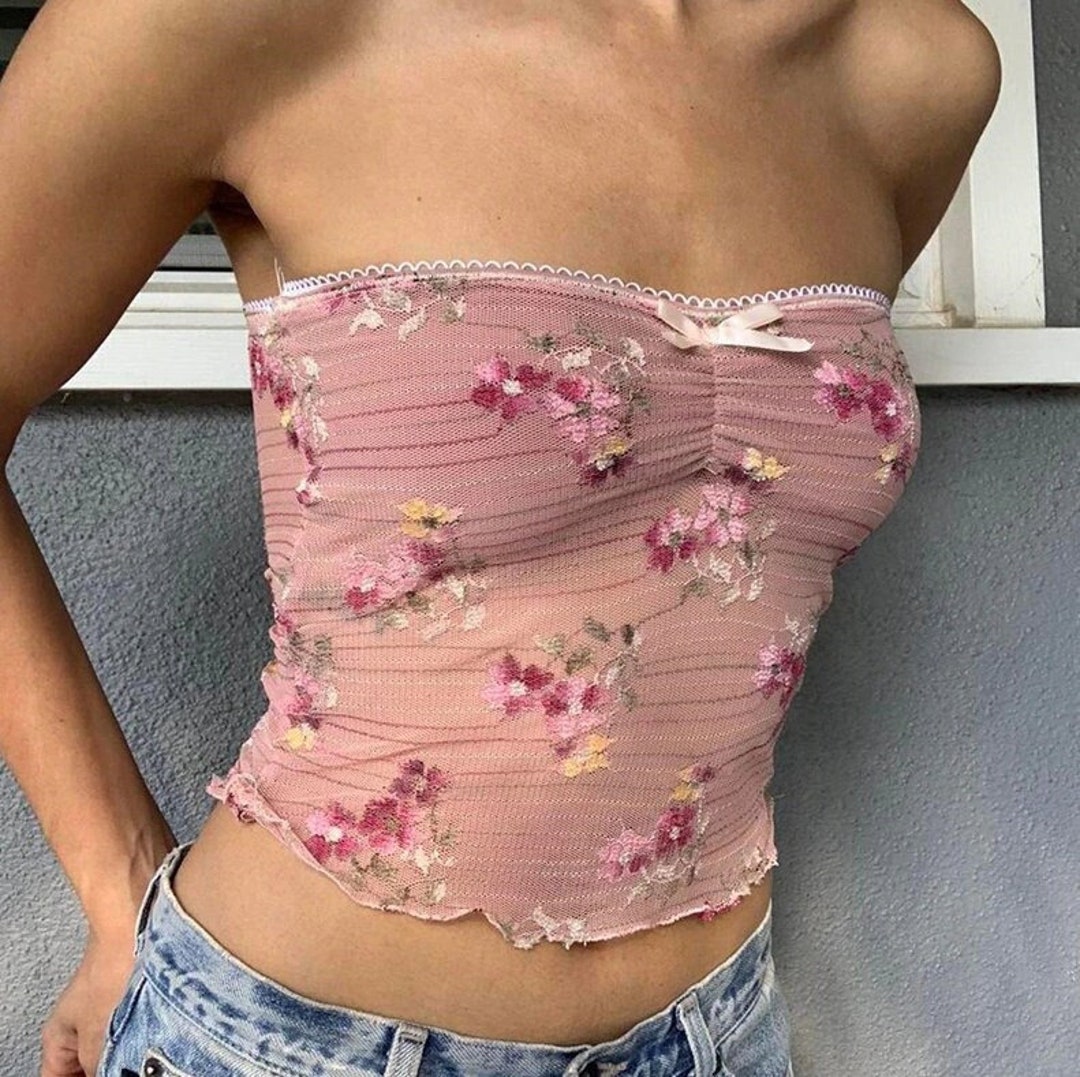 SHEIN LUNE Ditsy Floral Print Tube Top | SHEIN A