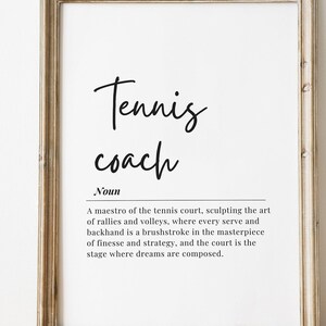 Tennis-Trainer-Dankeschön-Karten-Geschenke, Anerkennungsgeschenk für Tennis-Trainer, Zitat zum Jahresende, einzigartige Schul-Kunstposter, Weihnachten