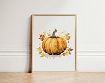 Fall Pumpkin Wall Art: Halloween Kids Nursery Decor (Digital Download)