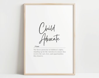 Child Advocate Digital Download | Inspirational Art Print | Child Protection Poster | Advocate Awareness Artwork | Instant Download