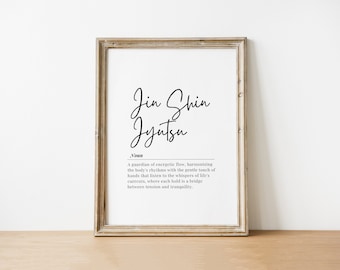 Jin Shin Jyutsu Digital Download Definition Poster Gift Wall Art National Doctors Day
