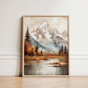 Grand Teton Nationalpark Wand Kunst Herbst Wand Dekor digitaler Download trendige Wandkunst Einweihungsparty Geschenk Bauernhaus Wand Dekor Wohnzimmer Kunst