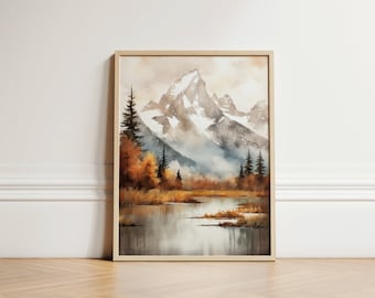 Grand Teton National Park Fall Landscape Art Print (Digital Download)