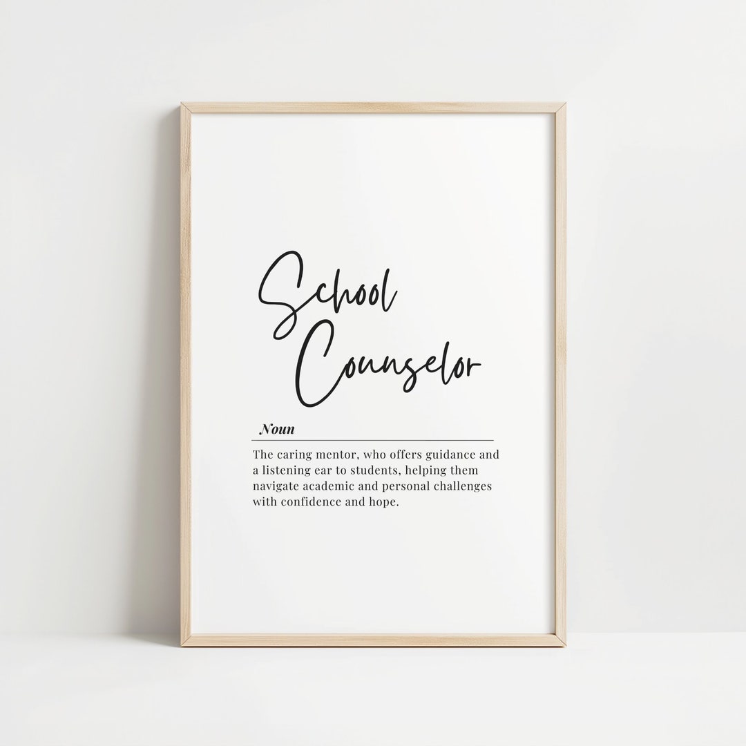 School Counselor Digital Art Print | Motivational Office Decor ...