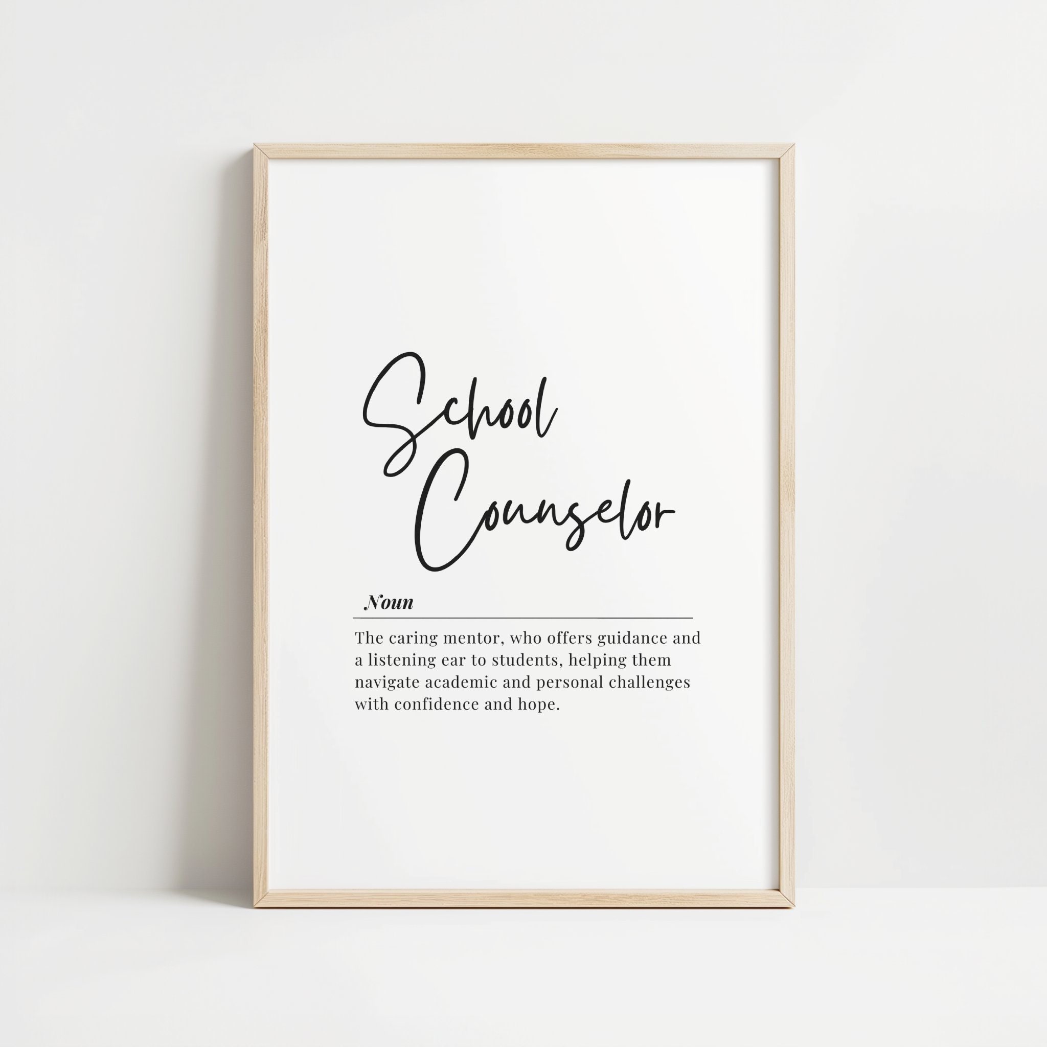 School Counselor Digital Art Print | Motivational Office Decor | Inspirational Wall Art for Educators