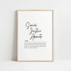 Empowering Social Justice Advocate Digital Art Print - Activism Poster for Change