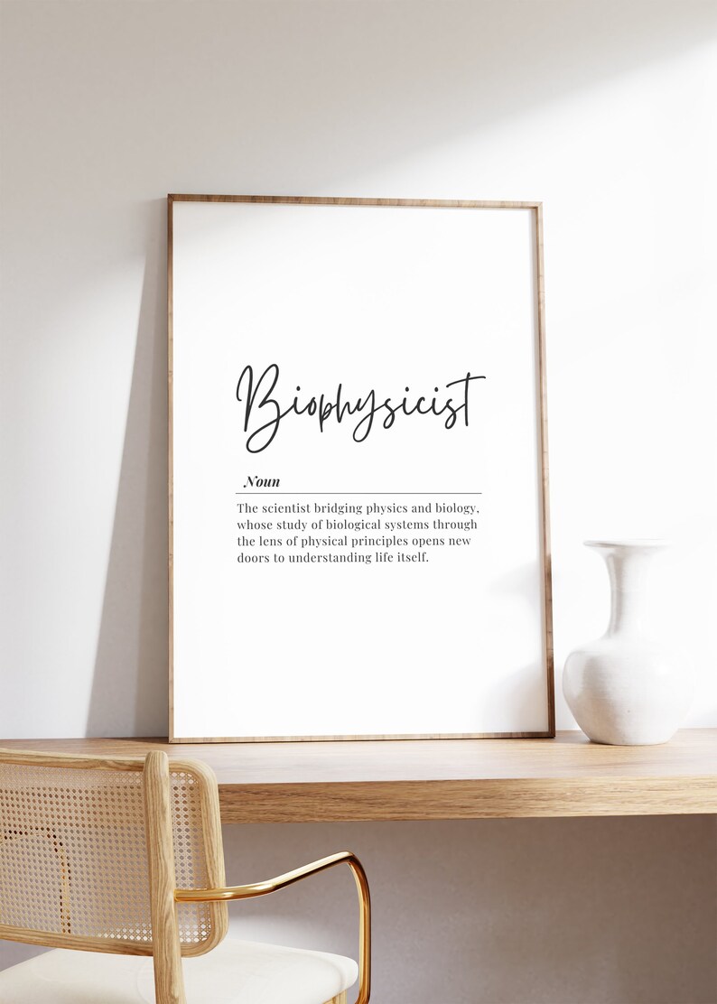 Biophysicist Poster Digital Download, Science Wall Art, Biophysics