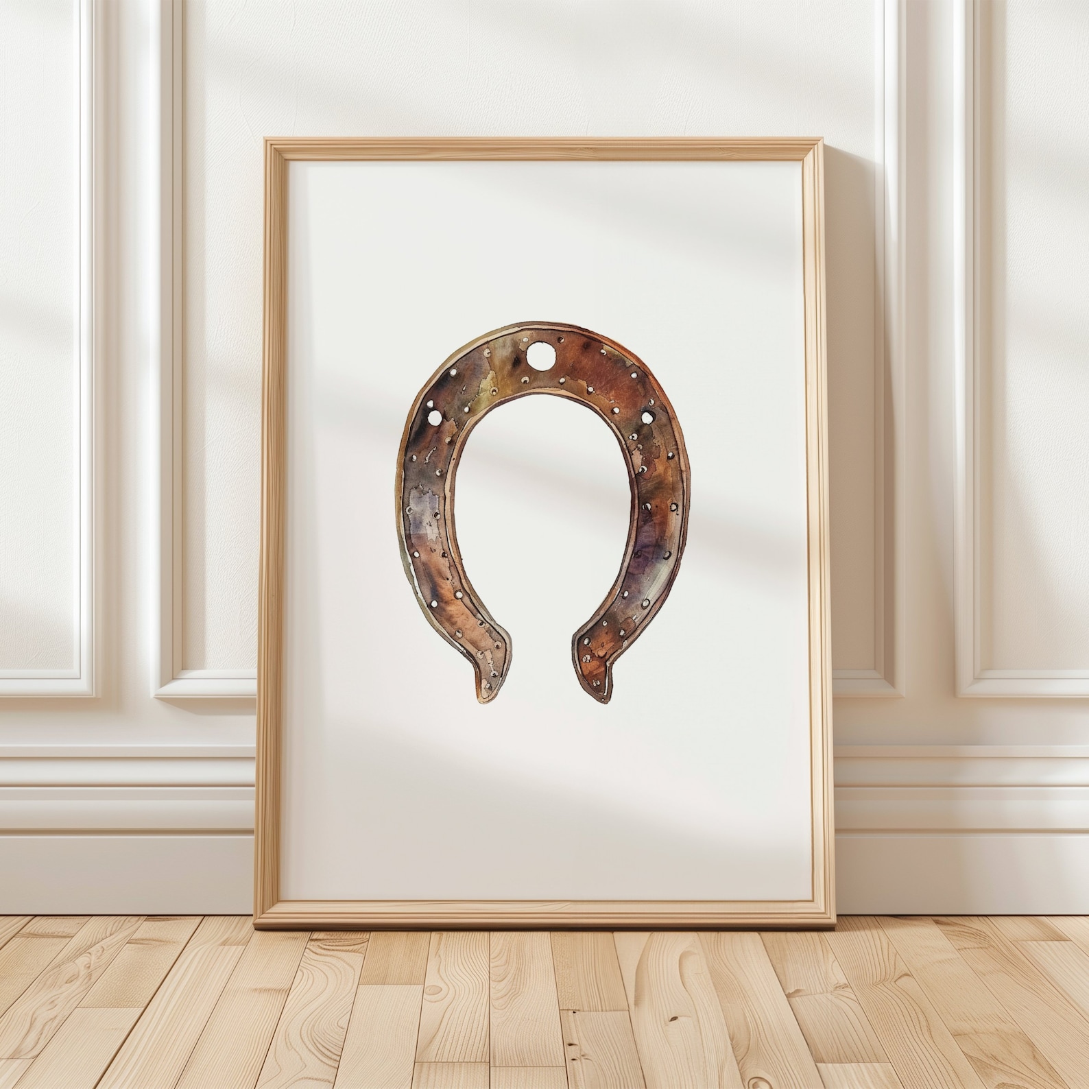 Watercolor Horseshoe Print Rustic Western Decor (digital Download) Etsy