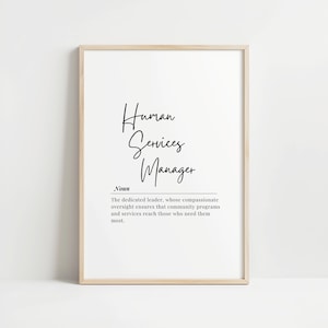 Human Services Leiter Digital Art Print | Büro-Wand-Dekor | Inspirational Poster zum Thema Führung