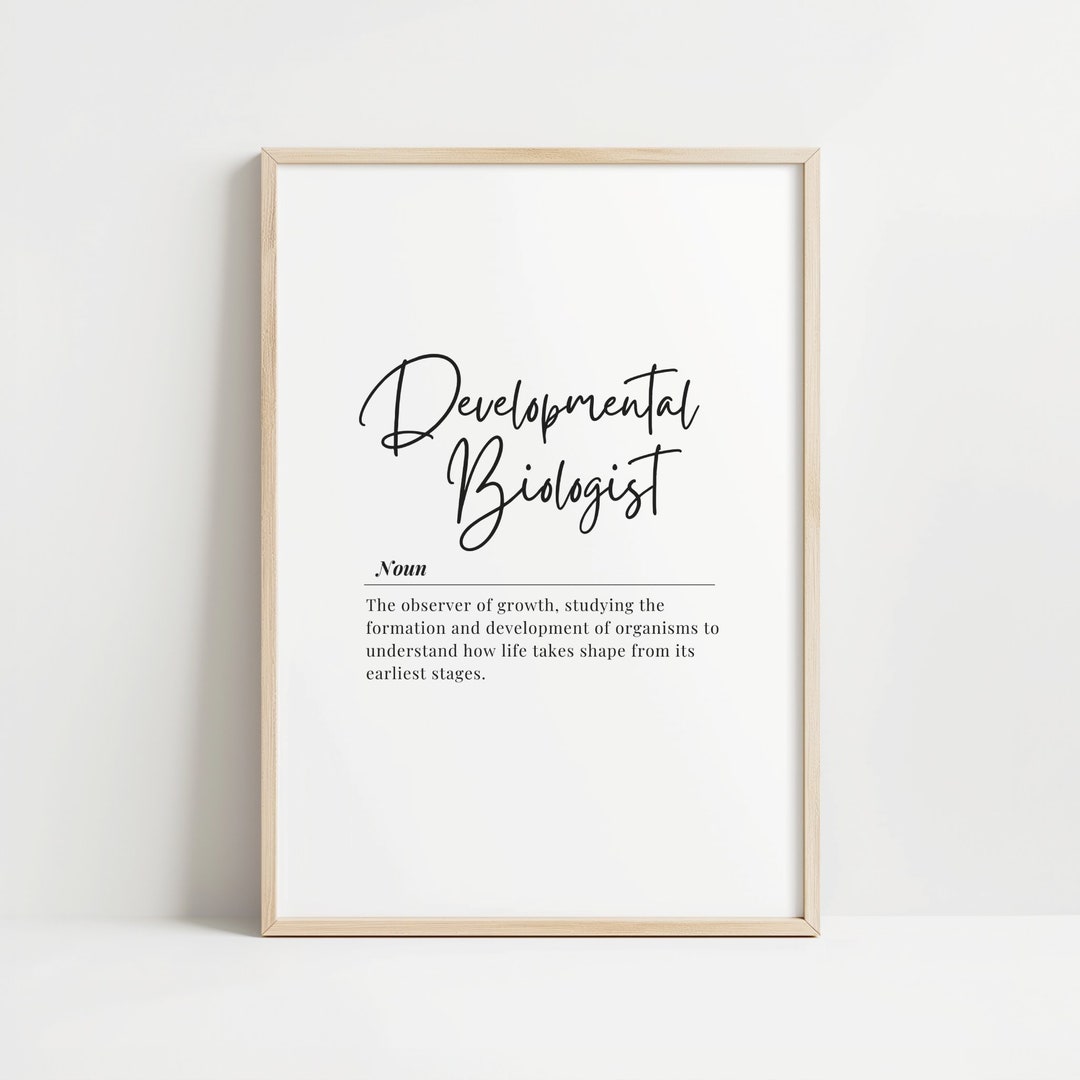 Developmental Biologist Definition Wall Art Print, Biology Science ...