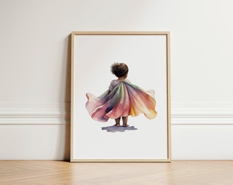 Black Girl Superwoman Art Nursery Decor Superhero Baby Nursery Black Girl Room Decor Black Girl Superhero Graphics for Her Birthday