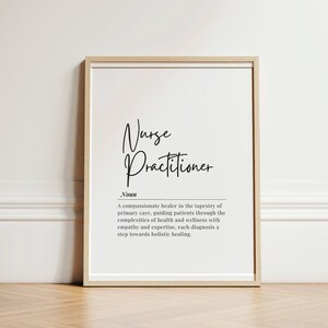 Nurse Practitioner Printable Wall Art, Inspirational Medical Profession ...
