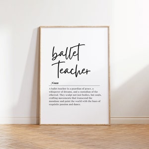 Ballet Teacher Thank You Card Gifts Appreciation Gift for Dance ...