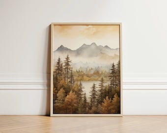 Impression d'art paysage d'automne des montagnes Adirondack (téléchargement numérique)
