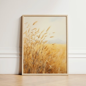 Wheat Field Fall Wall Art Fall Wall Decor Digital Download Fall Home Decor Printable Wall Art Decor Farmhouse Wall Art Trendy Wall Art