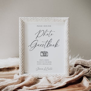 Wedding Guestbook Sign, Photo Guestbook Sign, Wedding Photo Guestbook Sign, Wedding Signs, Guestbook Table Sign, Guest Book Sign, Template