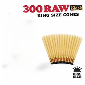 RAW BLACK King Size Pre Rolled Ultra dünner Kegel 100/200 Kegel neu verpackt