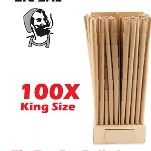 Zig Zag King Size Natural Unbleached Cone Rolling Paper 109mm pre rolled Cones  50 / 100 / 200