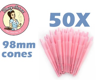 Conos preenrollados Blazy Susan Pink, 50 unidades, 98 mm, REENVASADO