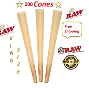 RAW King Size 109mm Classic Pre Rolled Cone 50 / 75 / 100 / 150 / 200 / 300 CONES Repackaged in Plain Box