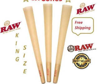 RAW King Size 109mm Classic Pre Rolled Cone 50 / 100 / 150 / 200 / 300 CONES Repackaged