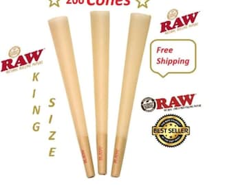 RAW King Size  Pre Rolled Cones: Organic Unbleached, 100 Count