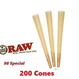 Cone pré-laminado RAW Classic Special autêntico de 98 mm 50/100/150/200/CONES reembalados de embalagens a granel