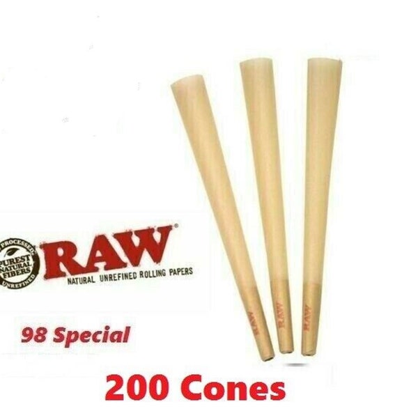 Authentic RAW Classic Special 98mm Pre Rolled Cone 50  / 100 / 150 / 200 / CONES