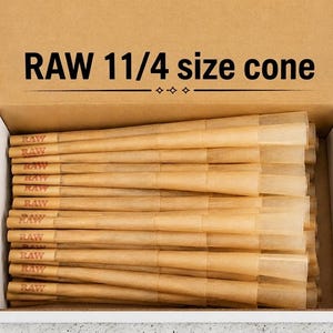 Oryginalny RAW Classic 1 1/4 wielkości naturalny, wstępnie zwinięty rożek 50 / 100 / 150 / 200 / ROŻKI
