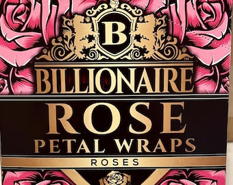 50 ct Billionaire Real Rose Petal Wrap 25 Pouch  of 2 Wraps Per Pack