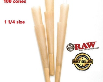 Authentieke RAW Classic 1 1/4 natuurlijke voorgerolde kegel 50/100/150/200/KEGELS opnieuw verpakt vanuit bulkverpakking