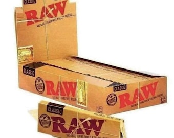 RAW Classic 1.25 ( 1 1/4 ) Rolling Paper 24 Pack FULL BOX