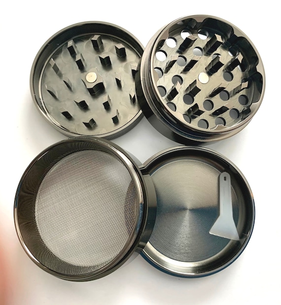2.50" Large 4 Piece Aluminum Spice Herbal Herb Grinder 4 Part Mint Crusher