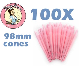 Blazy-Susan Pink Pre-Rolled Cones 25 / 50 / 100 / 200 / 300 Ct 98mm Repackaged