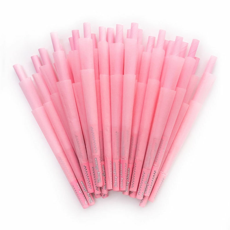 Blazy-Susan Pink Pre-Rolled Cones 25 / 50 / 100 / 200 / 300 Ct 98mm Repackaged image 2